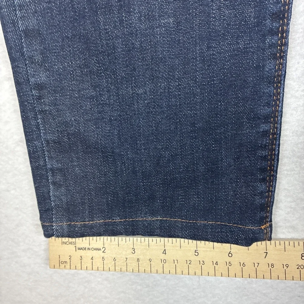 Mott & Bow Slim Wooston Jeans Mens 35x34 Blue Dark Slim Straight Stretch Denim